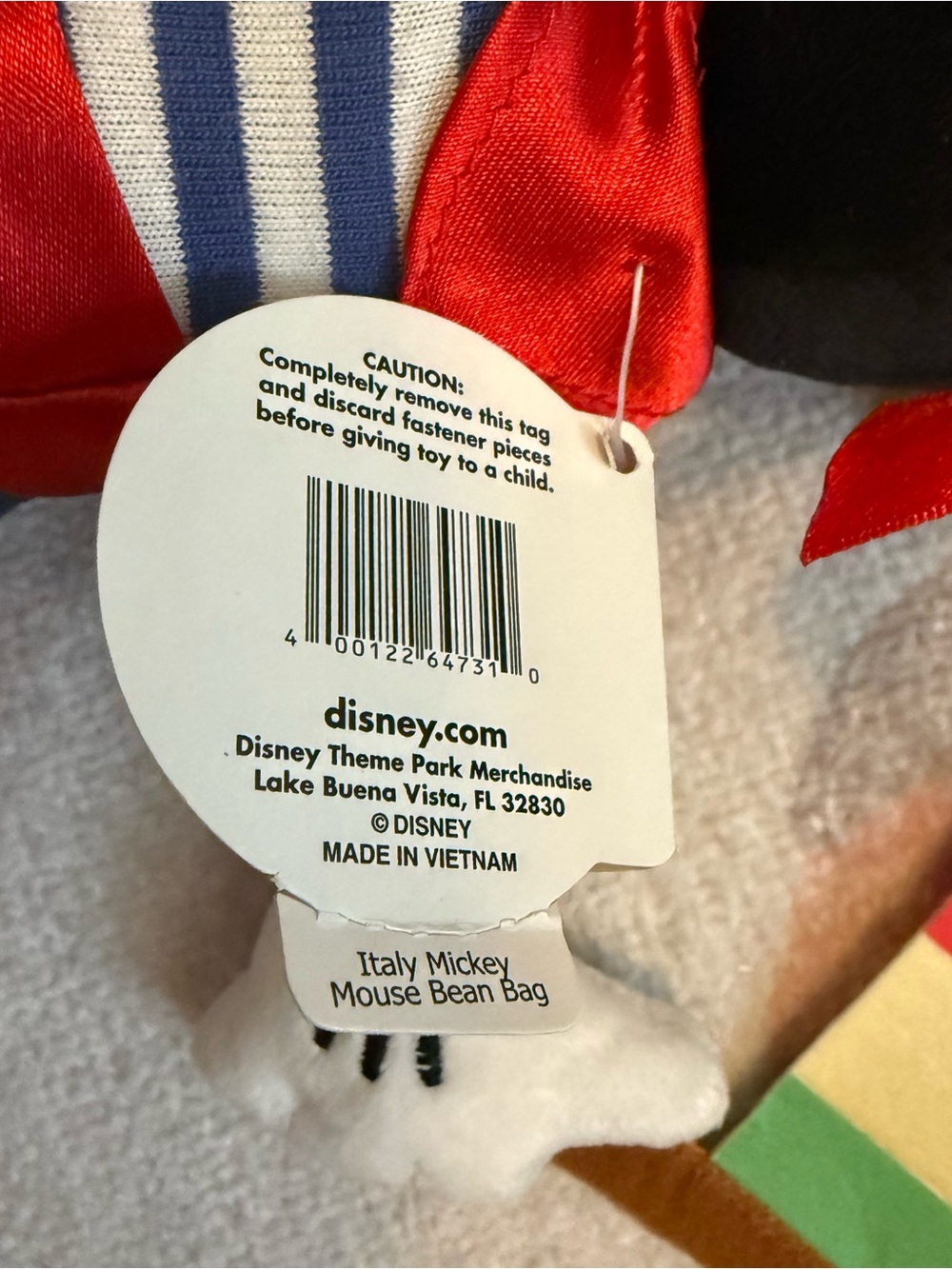 Vintage Disney Parks Epcot Italy Pavilion Mickey Mouse Plush - Picture 5 of 5